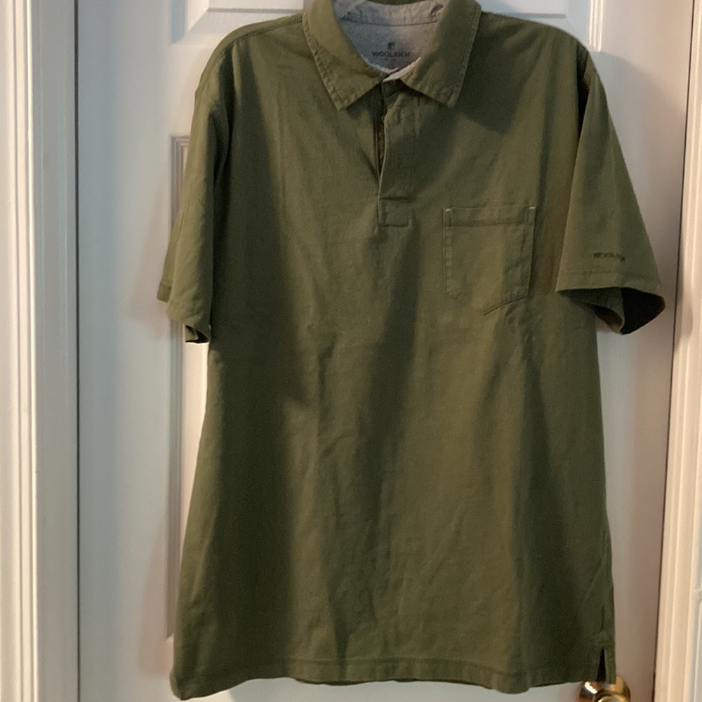 Woolrich Olive Green Polo -Men’s Large